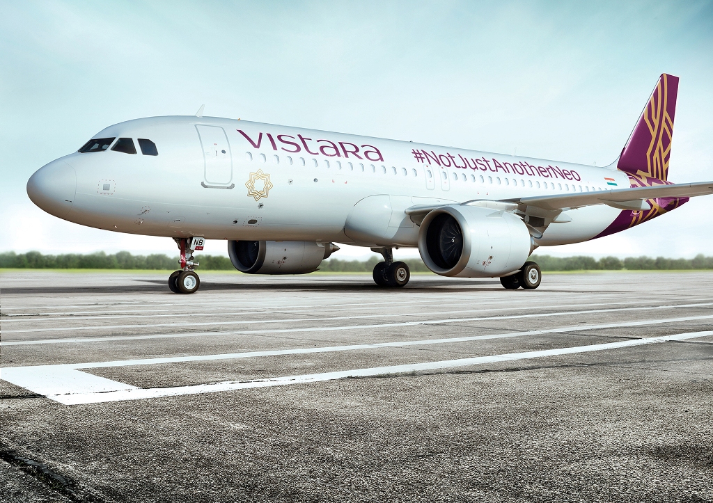 A Vistara aircraft. Photo courtesy: www.airvistara.com