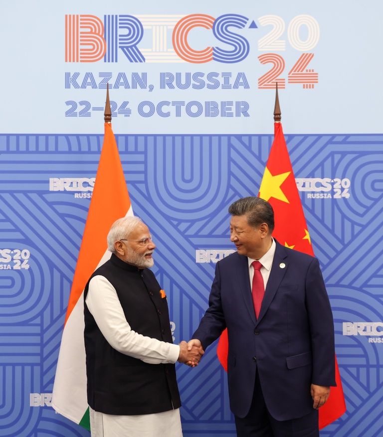 This was Modi and Xi's first meeting in five years. Photo courtesy: x.com/narendramodi