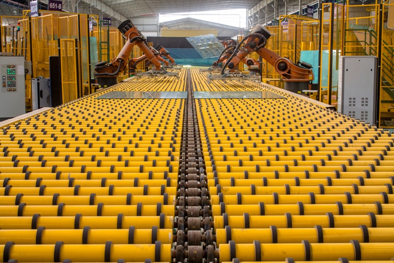 Saint-Gobain glass factory in Bhiwadi, Rajasthan