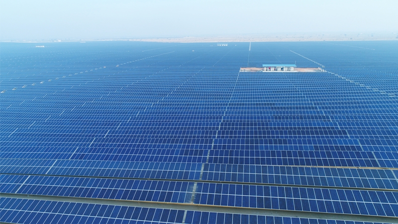 Solar power plant in Bhadla, Jodhpur district