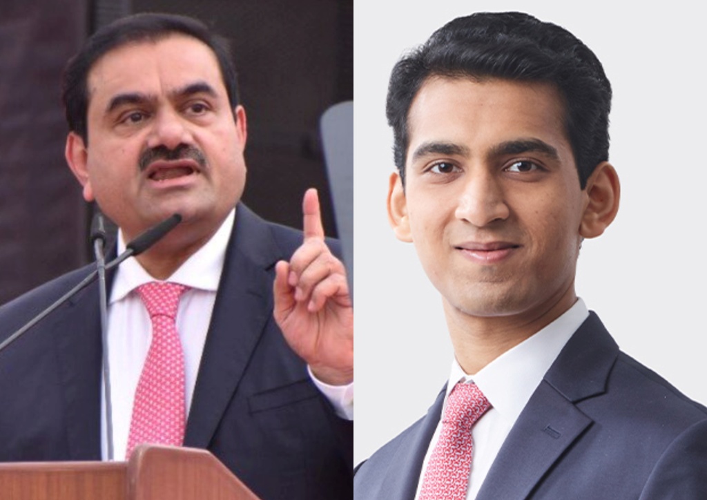 Gautam Adani (left), Sagar Adani. Photo- Gautam Adani: twitter.com/gautam_adani, Sagar Adani: www.adani.com