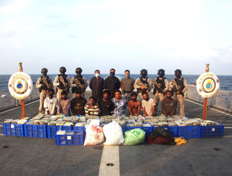Indian, Sri Lankan Navies conduct joint operation to seize narcotics 