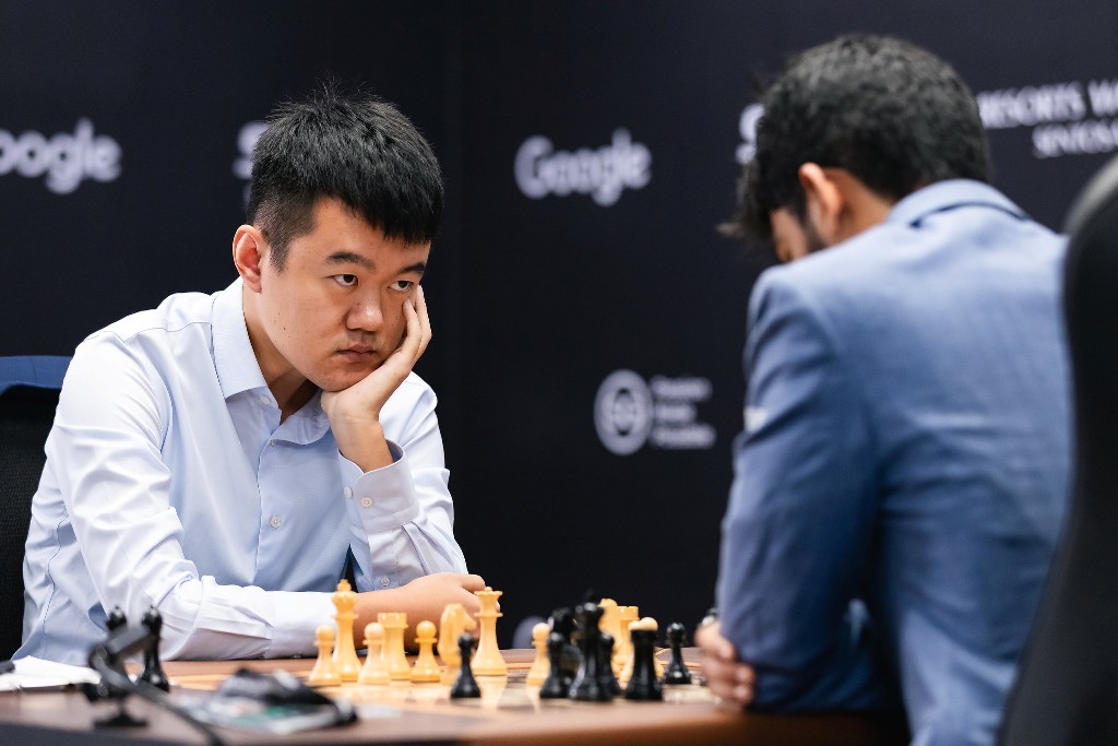 Liren still has the lead after two games and will look to hold on to his place. Photo courtesy: Eng Chin An and Maria Emelianova via x.com/FIDE_chess
