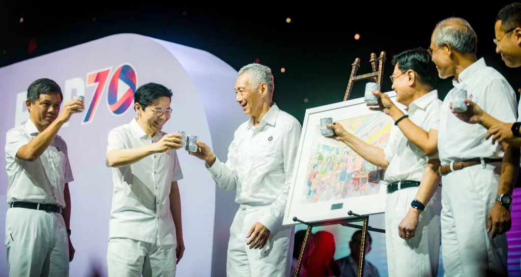 PM Wong and SM Lee at PAP70