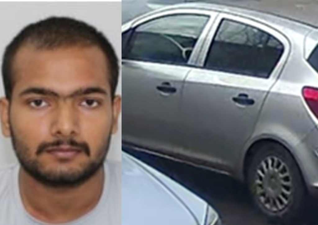 (Left) Harshita's husband and prime suspect, 23-year-old Pankaj Lamba. (Right) The vehicle used to transport the victim's body. Photo courtesy: www.northants.police.uk