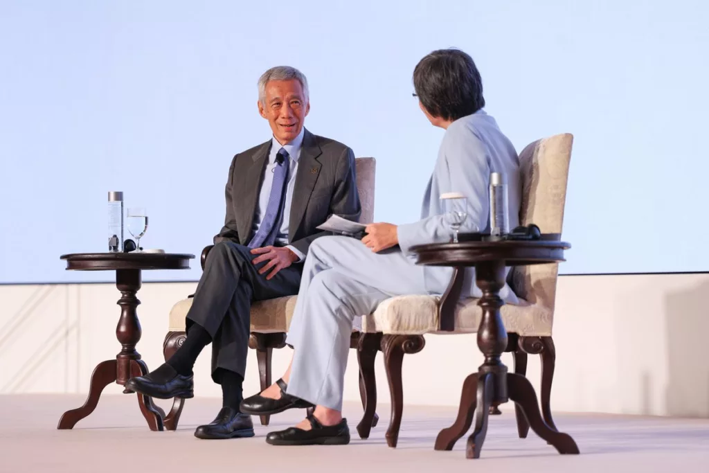 Senior Minister Lee Hsien Loong spoke at a fireside chat at the annual Business China FutureChina Global Forum on October 18, 2024. Photo courtesy: x.com/leehsienloong