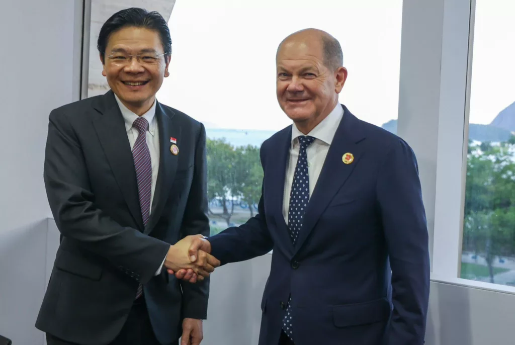 Singapore PM Wong at Rio G20 with German Chancellor Olaf Scholz