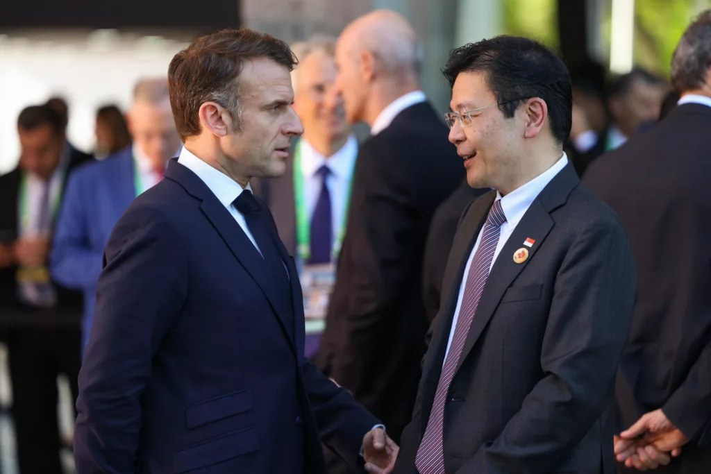 Singapore PM Wong at Rio G20 with French President Emmanuel Macron