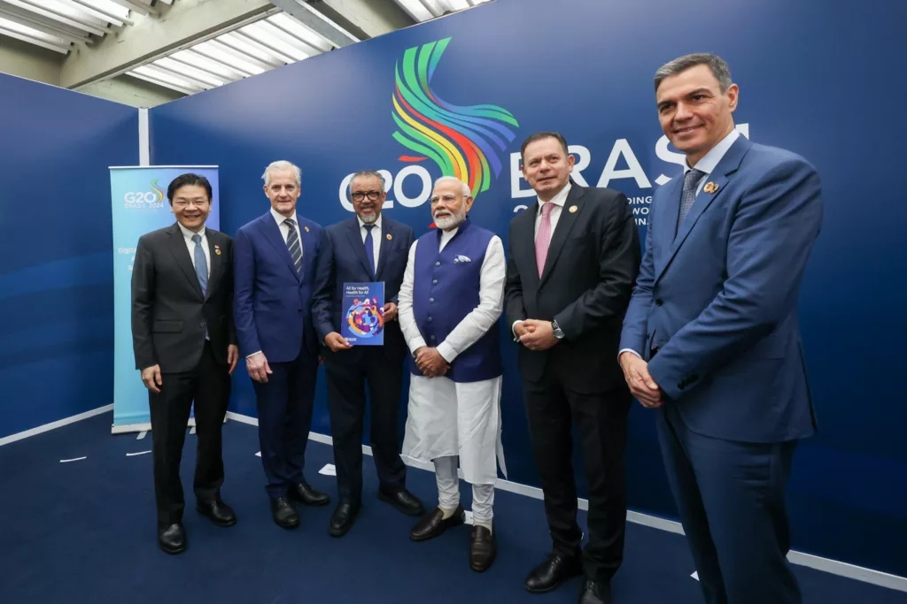 PM Wong at Rio G20, with Indian PM Narendra Modi and Spanish PM Pedro Sanchez