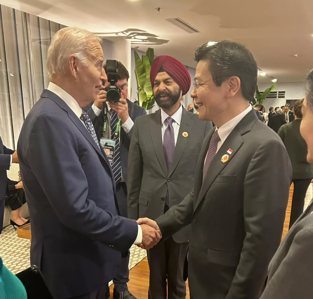 Singapore PM Wong at Rio G20 with US President Biden and World Bank President Ajay Banga