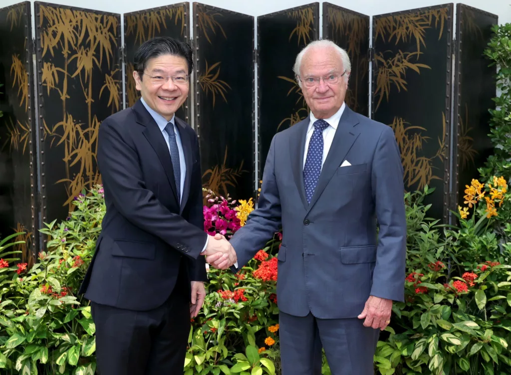 PM Wong with King Carl XVI Gustaf of Sweden