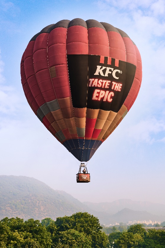 The hot air balloon promoting KFC India's campaign. Photo courtesy: KFC India