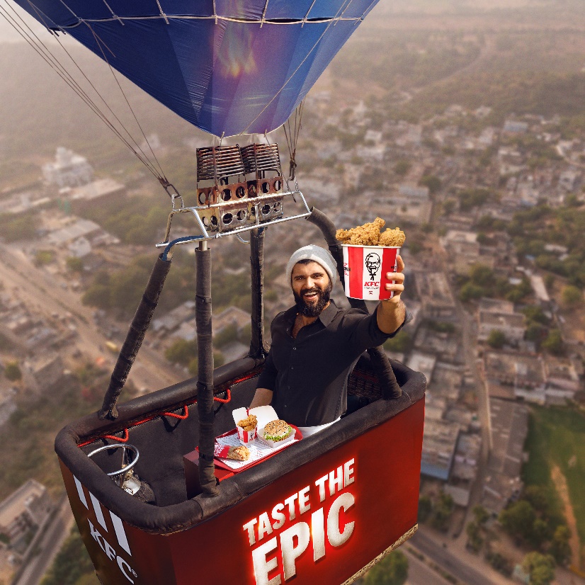 Vijay Deverakonda soars in the sky to promote new campaign
