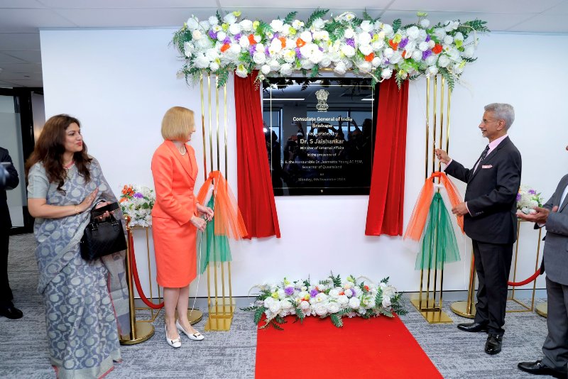 Indian Minister of External Affairs S Jaishankar inaugurates new consulate in Brisbane