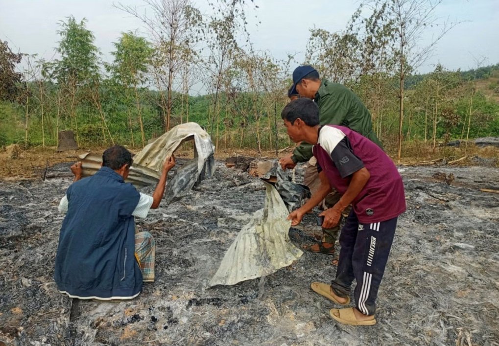 17 houses were completely destroyed. Photo courtesy: x.com/fptarun