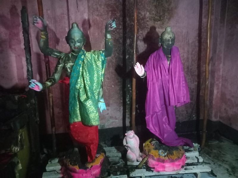 ISKCON claims its Dhaka centre burned down by miscreants. 