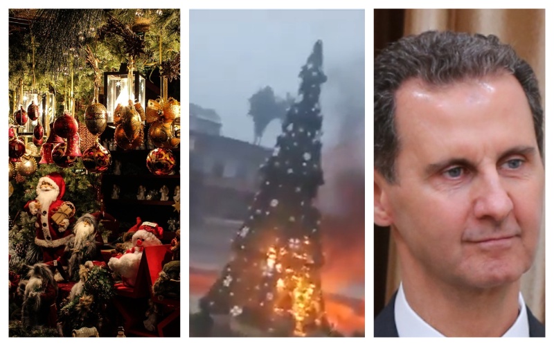 Christmas tree set on fire by suspected ‘Islamists’ in Syria, triggers massive protest 