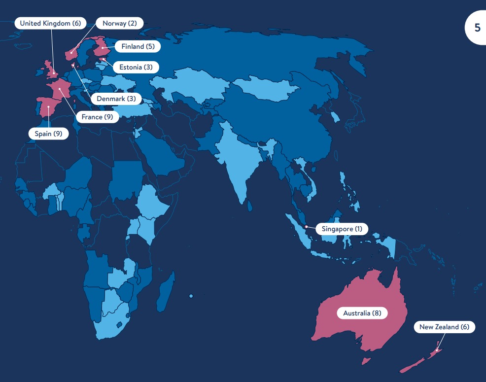 The top 10 countries in the index. Photo courtesy: www.bsg.ox.ac.uk