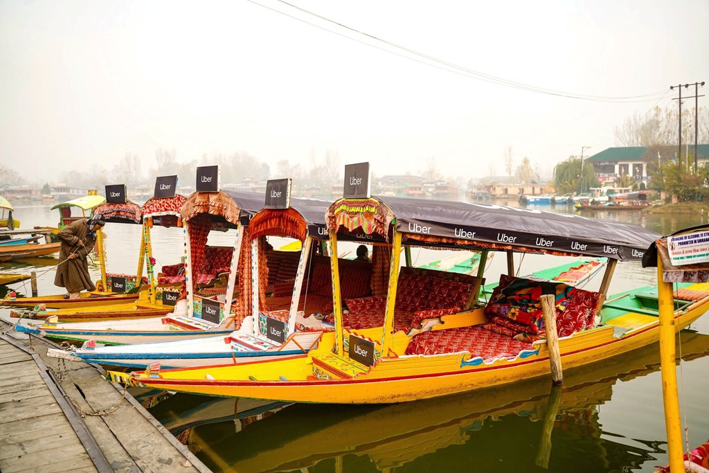 Seven shikara owners have partnered with Uber so far. Photo courtesy: x.com/Uber_India