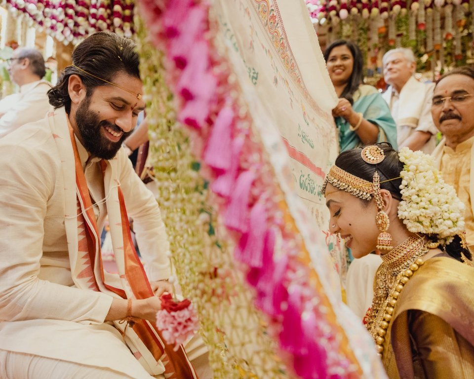 According to a news release, the nuptials took place during the auspicious muhuratam of 8.13 pm. Photo courtesy: x.com/filmfare