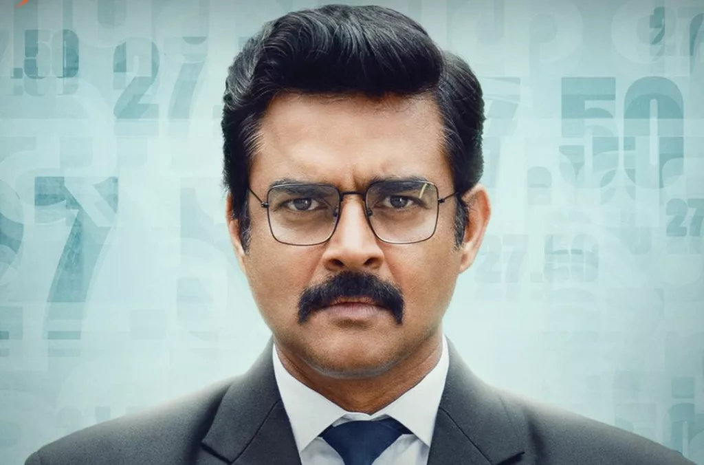 R Madhavan plays protagonist Radhe Mohan Sharma in Hisaab Barabar. Photo courtesy: Poster of film