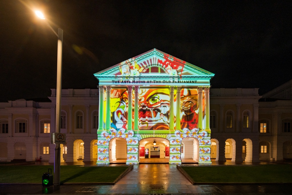 Installation view of Now You See Us by TraseOne. Photo Courtesy: National Gallery Singapore