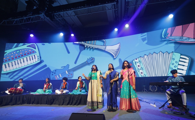 Young Indians in Singapore singing