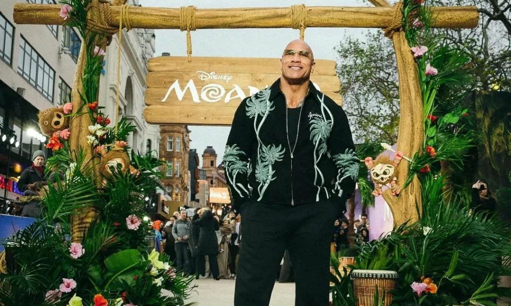 Dwayne Johnson during the premiere of Moana 2 in London, the UK. Photo courtesy: www.instagram.com/therock