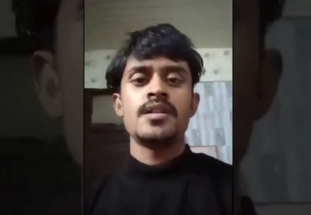 Mohammad Arshad shot a selfie video after killing his family members. Photo courtesy: Screengrab from X