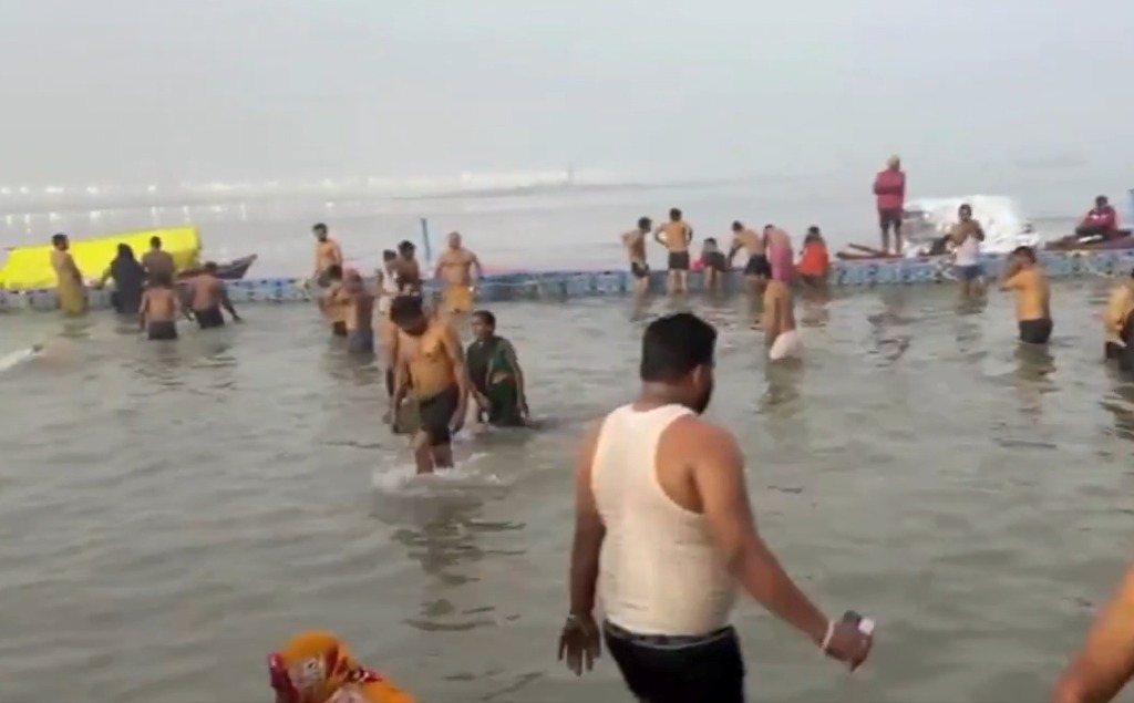 Maha Kumbh: Over four million devotees brave cold to take holy dip at Sangam on day one