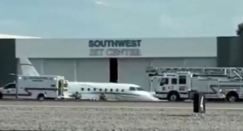 One dead, four hurt after two jets collide on airport runway in USA