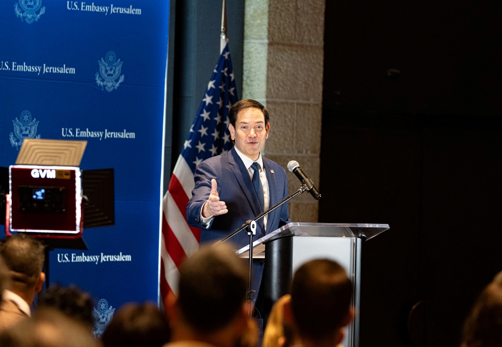 US Secretary of State Marco Rubio speaking at an event organised by the US Embassy in Jerusalem. Photo courtesy: x.com/SecRubio