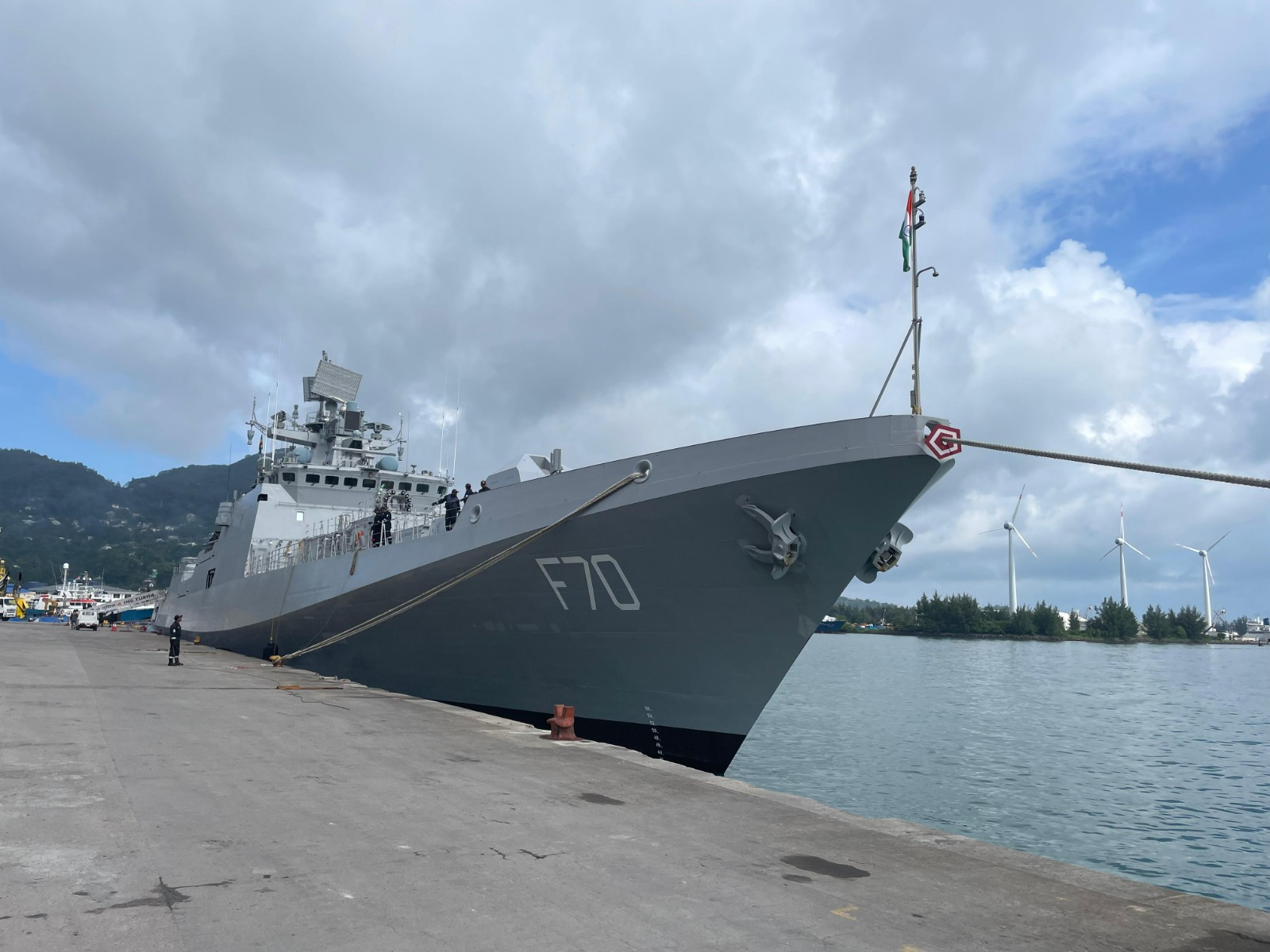INS Tushil strengthens India-Seychelles ties during maiden passage around West African coast 