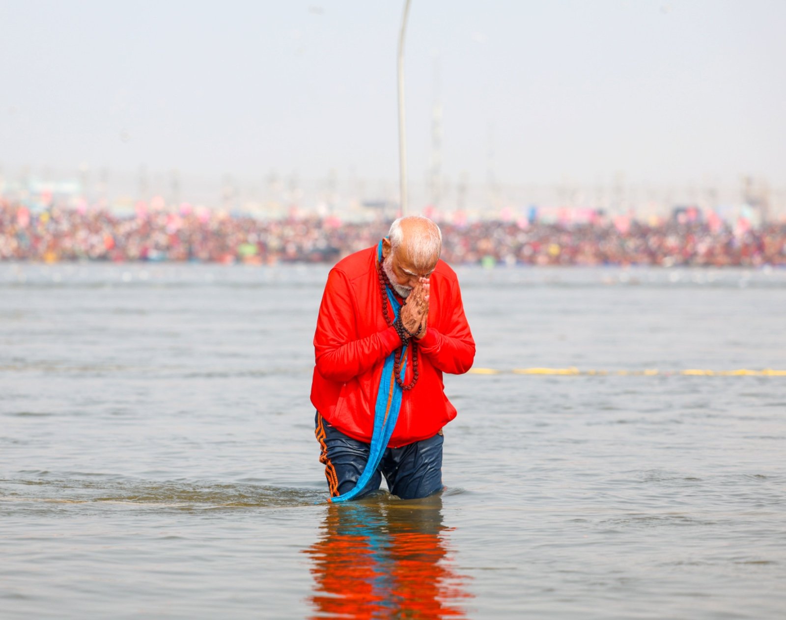Indian PM Narendra Modi visits Maha Kumbh Festival, takes dip at holy Triveni Sangam 