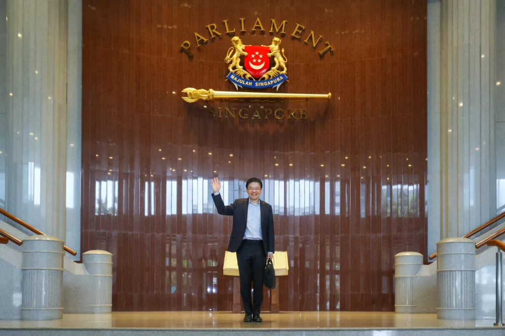 Singapore PM Lawrence Wong in Singapore Parliament on Budget Day 2025