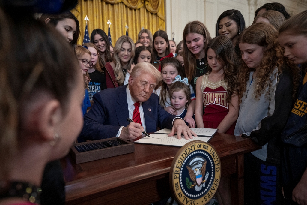Donald Trump targets transgender athletes in US with new executive order on women’s sports