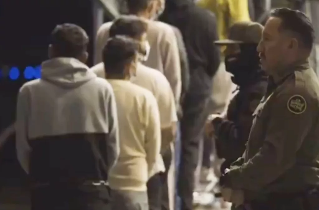 Illegal immigrants boarding a US Military plane. Photo courtesy: Screengrab from X