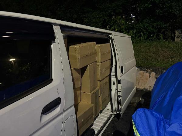 Contraband cigarette cartons/Singapore Customs