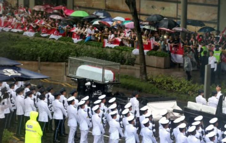 The state funeral procession of Lee Kuan Yew in March 2015