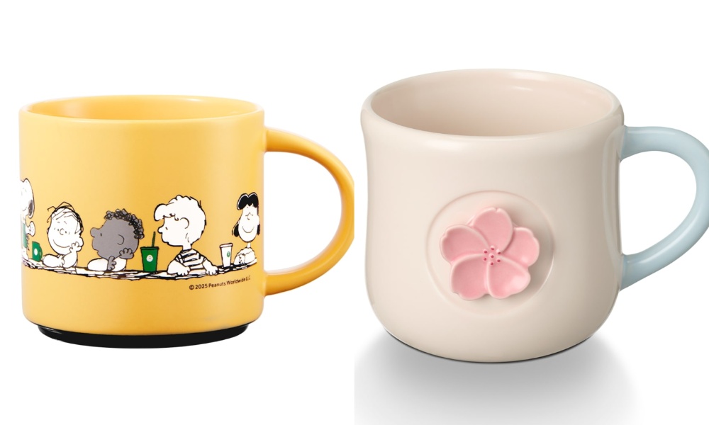 Peanuts Friendship Mug priced at INR 2,150 (left), Island Cherry Blossom Mug priced at INR 1,850. Photo courtesy: Collected