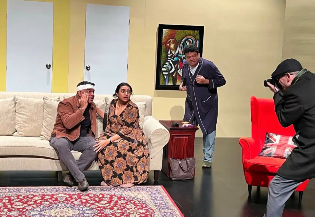 A scene from Run For Your Wives, staged in Singapore