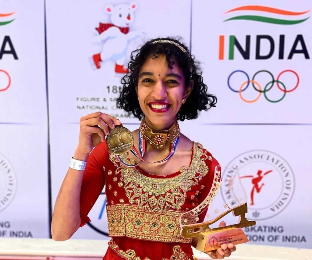 Tara Prasad posing with her medal at the 2023 National championship. Photo courtesy: www.instagram.com/prasad__tara/