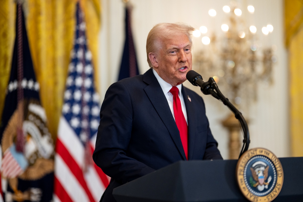 US President Donald Trump speaking at an event at the White House. Photo courtesy: x.com/WhiteHouse