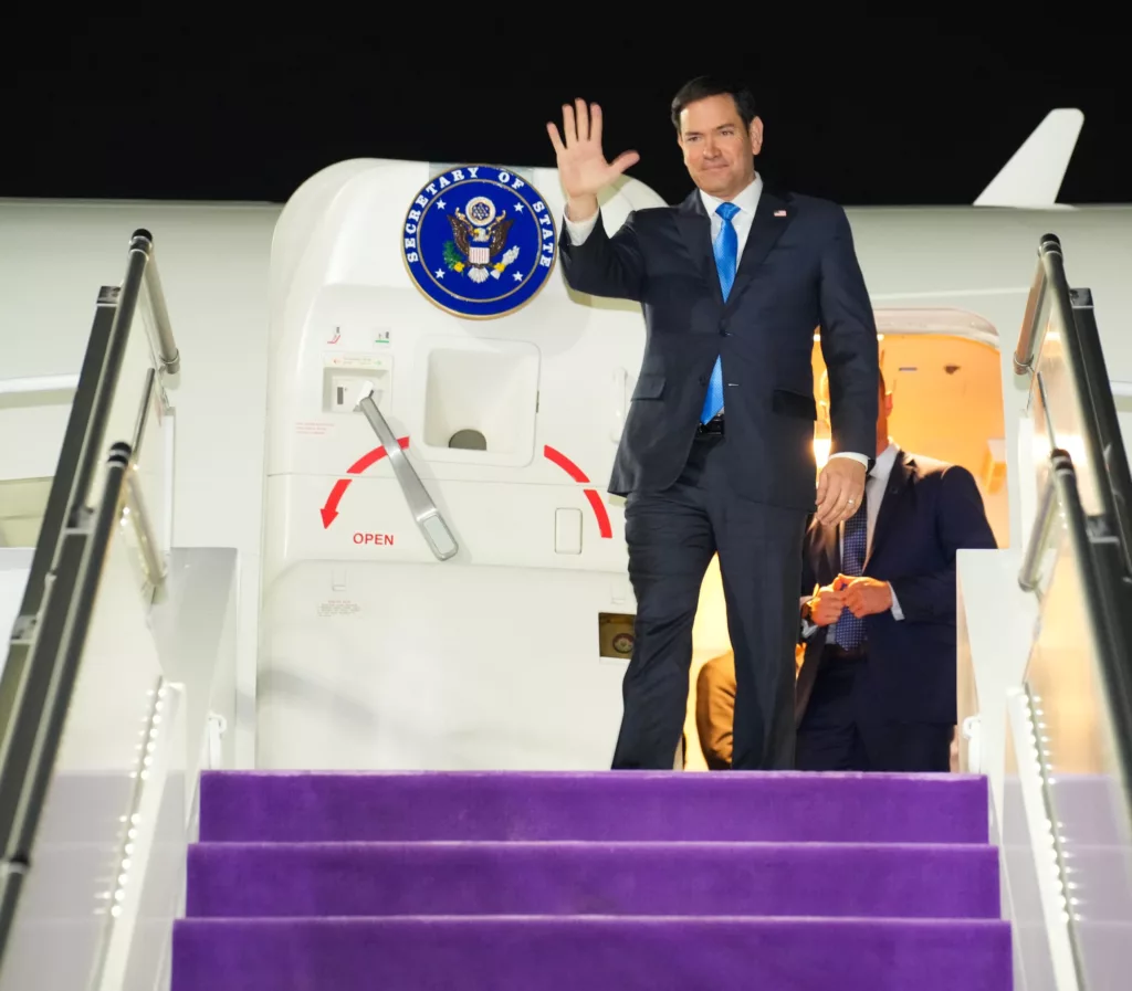 US Secretary of State Marco Rubio arrives in Saudi Arabia