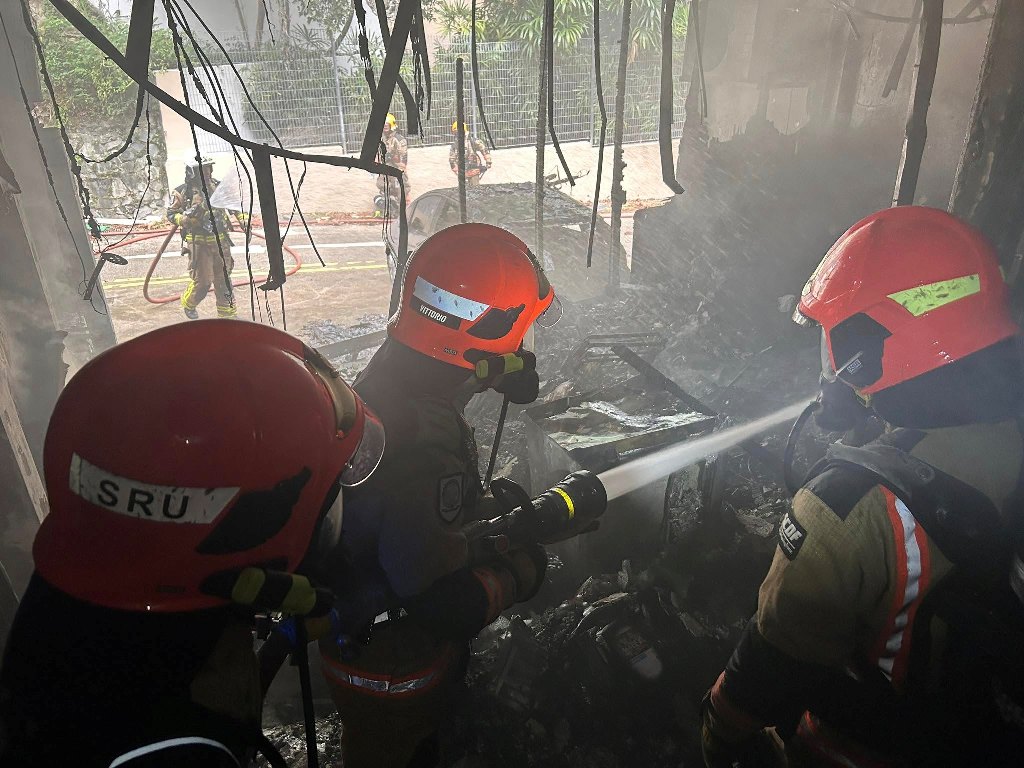 Firefighters in Singapore