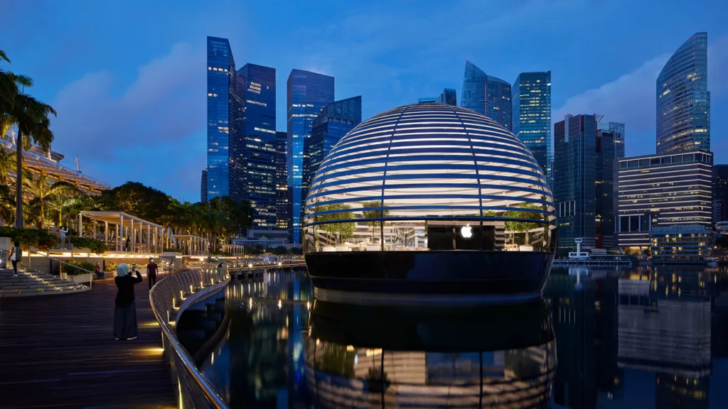 Apple retail hub at Marina Bay Sands, in Singapore