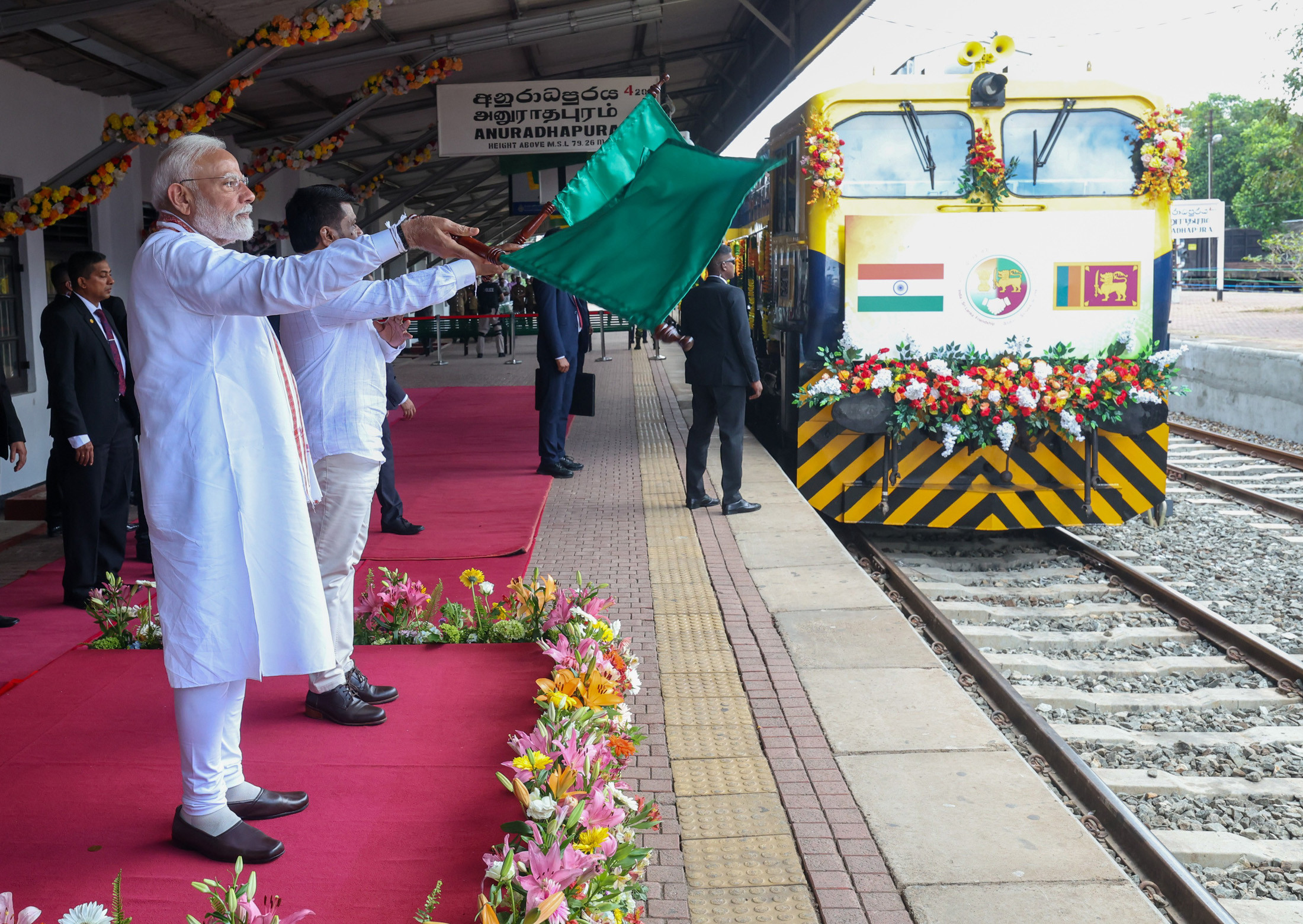 Indian PM Narendra Modi joins President Anura Kumara Disanayaka to inaugurate India-backed Railway projects in Sri Lanka