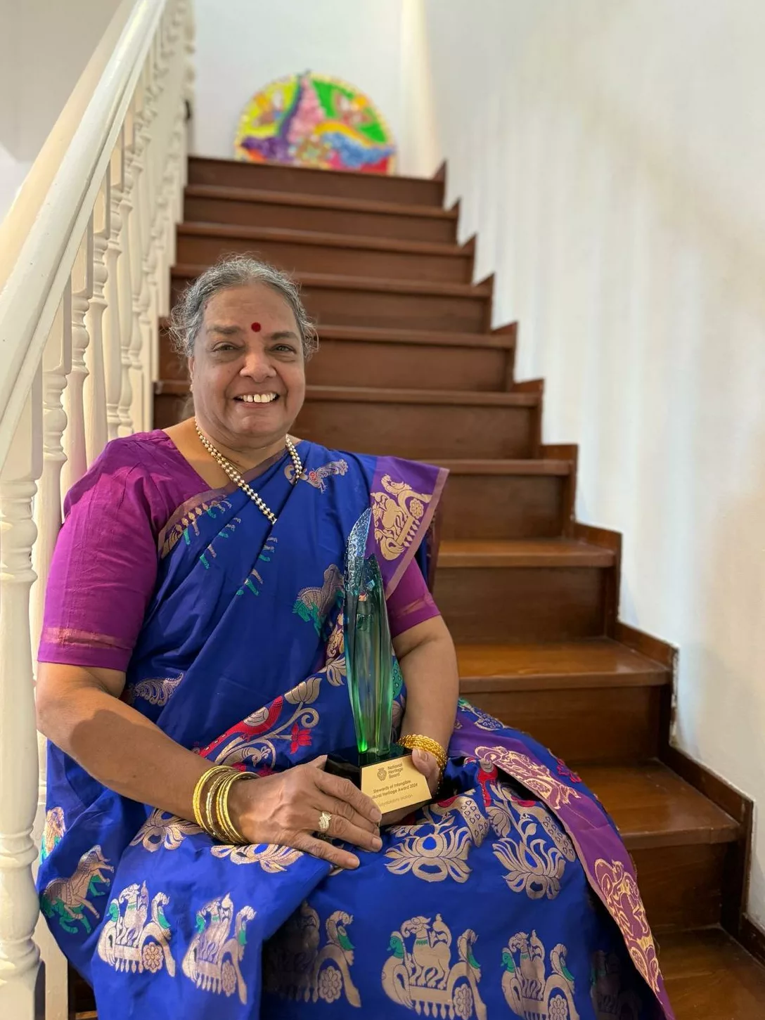 Indian-origin Singapore-based rangoli art pioneer Vijayalakshmi Mohan
