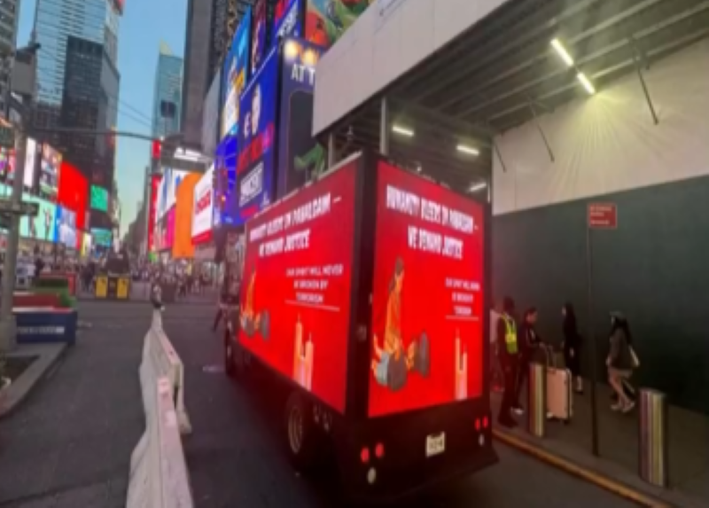 Jammu and Kashmir attack: Digital truck demanding justice for victims spotted in Times Square 