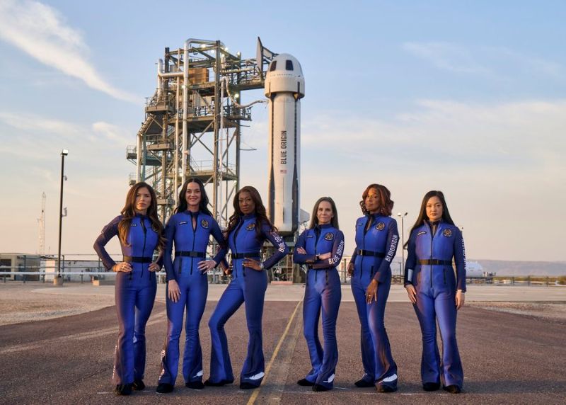 Six all-women crew members, including American singer Katy Perry, of Blue Origin rocket travel to space for 11 minutes
